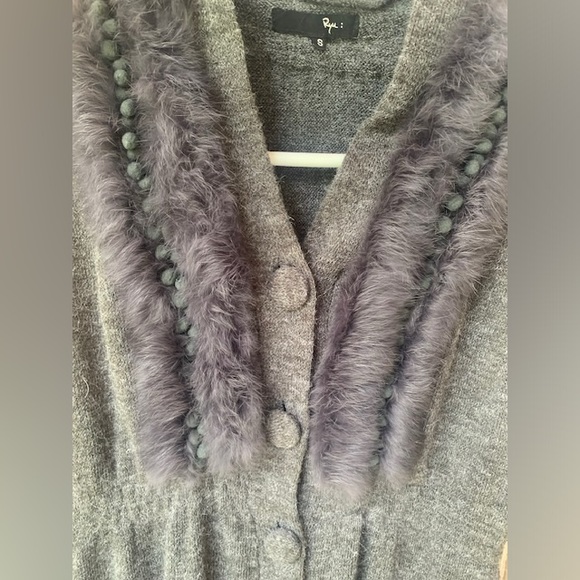 Ryu small fur detail button dress - Picture 2 of 6